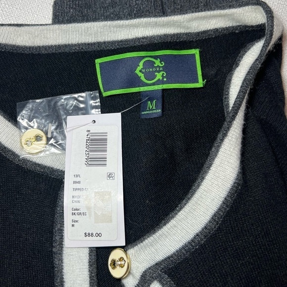 C. Wonder Cardigan Sweater - Cashmere Blend - Medium - NWT - Picture 6 of 9